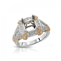 Two Tone Semi-Mount Diamond Ring 