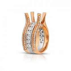 Two Tone Semi-Mount Diamond Ring