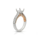 Two Tone Semi-Mount Diamond Ring