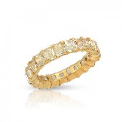 Radiant Cut Yellow Diamond Eternity Ring Radiant Cut Yellow Diamond Eternity Ring