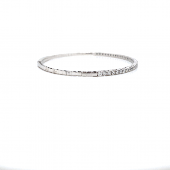 HALF WAY DIAMOND BANGLE