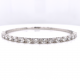 HALF WAY OVAL DIAMOND BANGLE