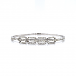 HALF WAY LINK DIAMOND BANGLE