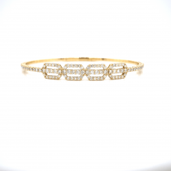 HALF WAY LINK DIAMOND BANGLE