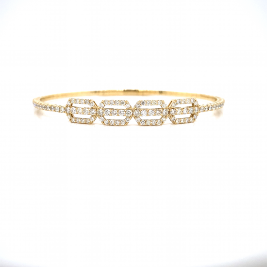 HALF WAY LINK DIAMOND BANGLE