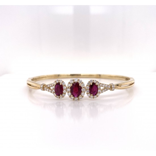 RUBY HINGED DIAMOND BANGLE