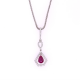 RUBY TEARDROP IN TRIANGLE PENDANT