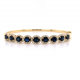 SAPPHIRE & HALO DIAMOND BANGLE