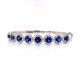 SAPPHIRE & HALO DIAMOND BANGLE