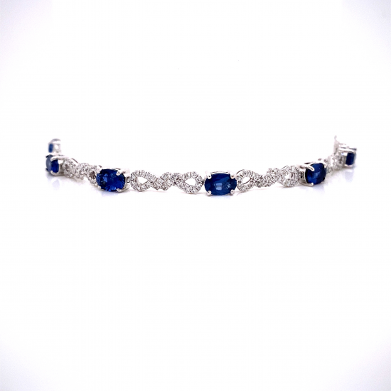 INFINITY SAPPHIRE DIAMOND BRACELET