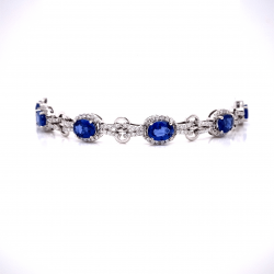 LINK SAPPHIRE DIAMOND BRACELET LINK SAPPHIRE DIAMOND BRACELET