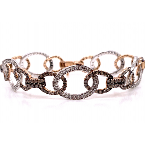 OVAL LINK DIAMOND BRACELET