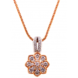 FLORAL CLUSTER DIAMOND PENDANT FLORAL CLUSTER DIAMOND PENDANT