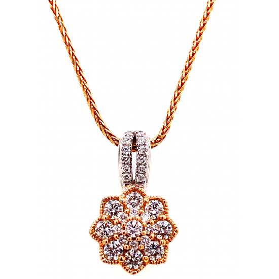 FLORAL CLUSTER DIAMOND PENDANT