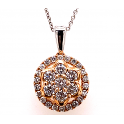 CIRCLE CLUSTER DIAMOND PENDANT CIRCLE CLUSTER DIAMOND PENDANT