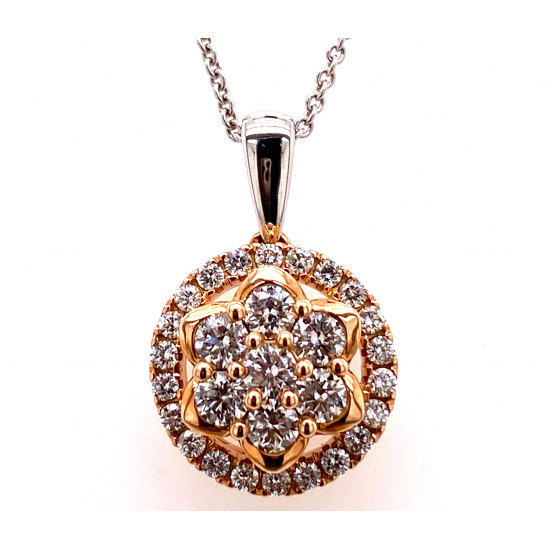 CIRCLE CLUSTER DIAMOND PENDANT