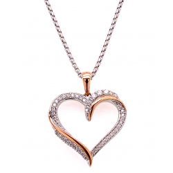 RIBBON OPEN HEART DIAMOND PENDANT RIBBON OPEN HEART DIAMOND PENDANT