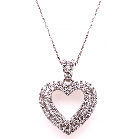 OPEN HEART DIAMOND PENDANT