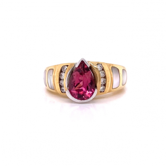 PINK TOPAZ & DIAMOND RING