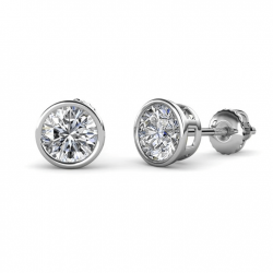 BEZEL SET DIAMOND STUDS BEZEL SET DIAMOND STUDS