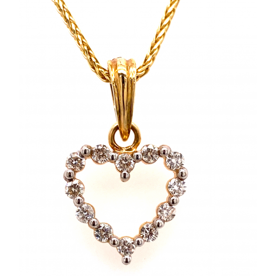 OPEN HEART DIAMOND PENDANT