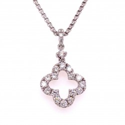18kt White Gold Diamond Pendant