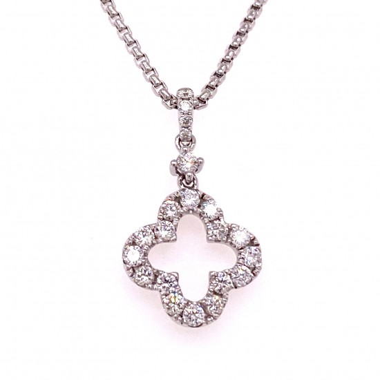 18kt White Gold Diamond Pendant