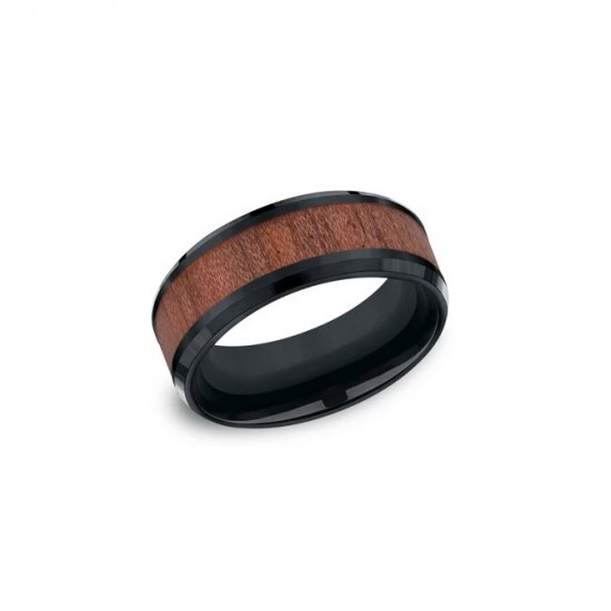 8mm Comfort-fit Black Cobalt Benchmark Band