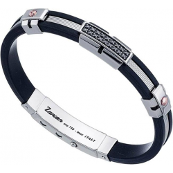 MENS SILVER SILICONE ZANCAN BRACELET