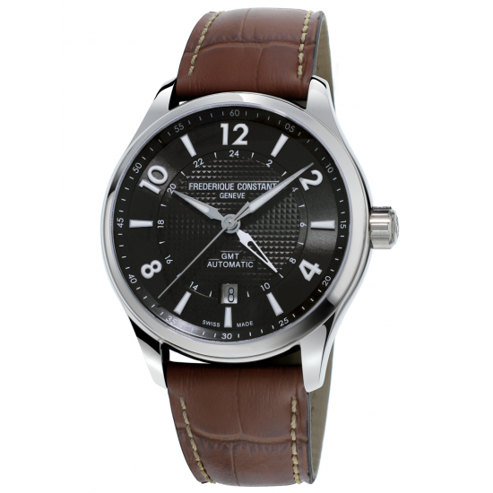Frederique Constant Runabout GMT Automatic Black Dial Watch