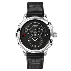 Glashutte Original PanoMaticCounter XL Black Dial Automatic Watch Glashutte Original PanoMaticCounter XL Black Dial Automatic Watch