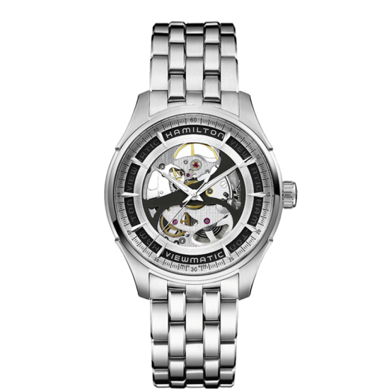 Hamilton Jazzmaster Viewmatic Grey Skeleton Watch