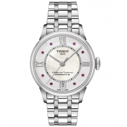 Tissot Chemin Des Tourelles White Mother Of Pearl Rubies Dial Watch