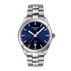 Tissot PR100 Blue Dial Stainless Steel Watch