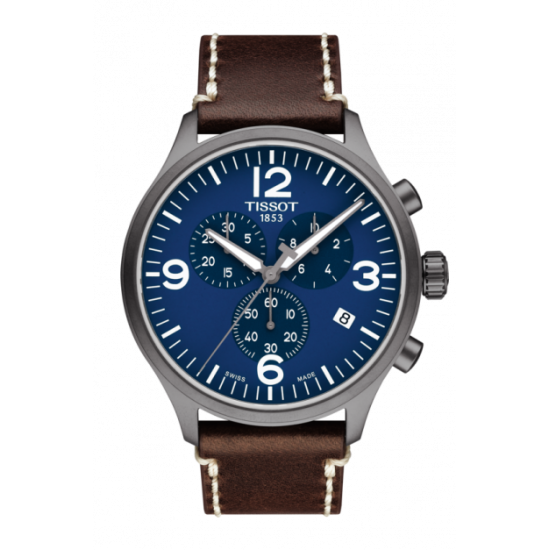 Tissot T-Sport Chronograph XL Blue Dial, Leather Watch